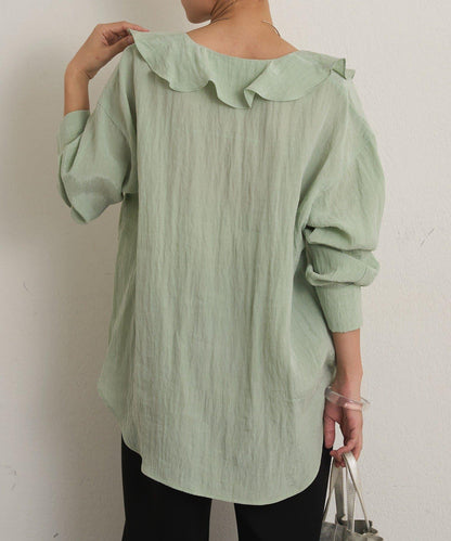 荷葉邊領襯衫