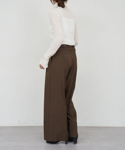 透視高領針織衫