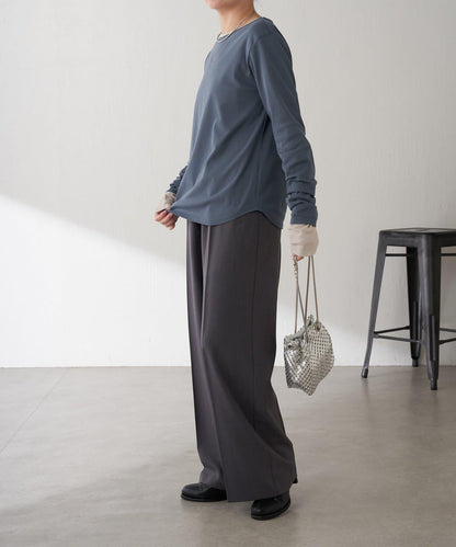 【接觸冷感/吸水速幹】基礎透視長袖T恤