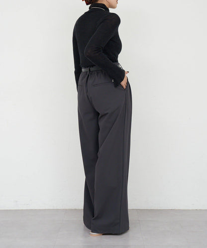 透視高領針織衫