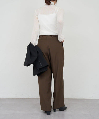 透視高領針織衫