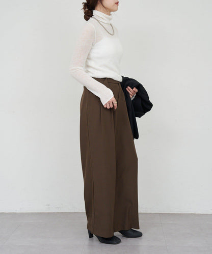 透視高領針織衫