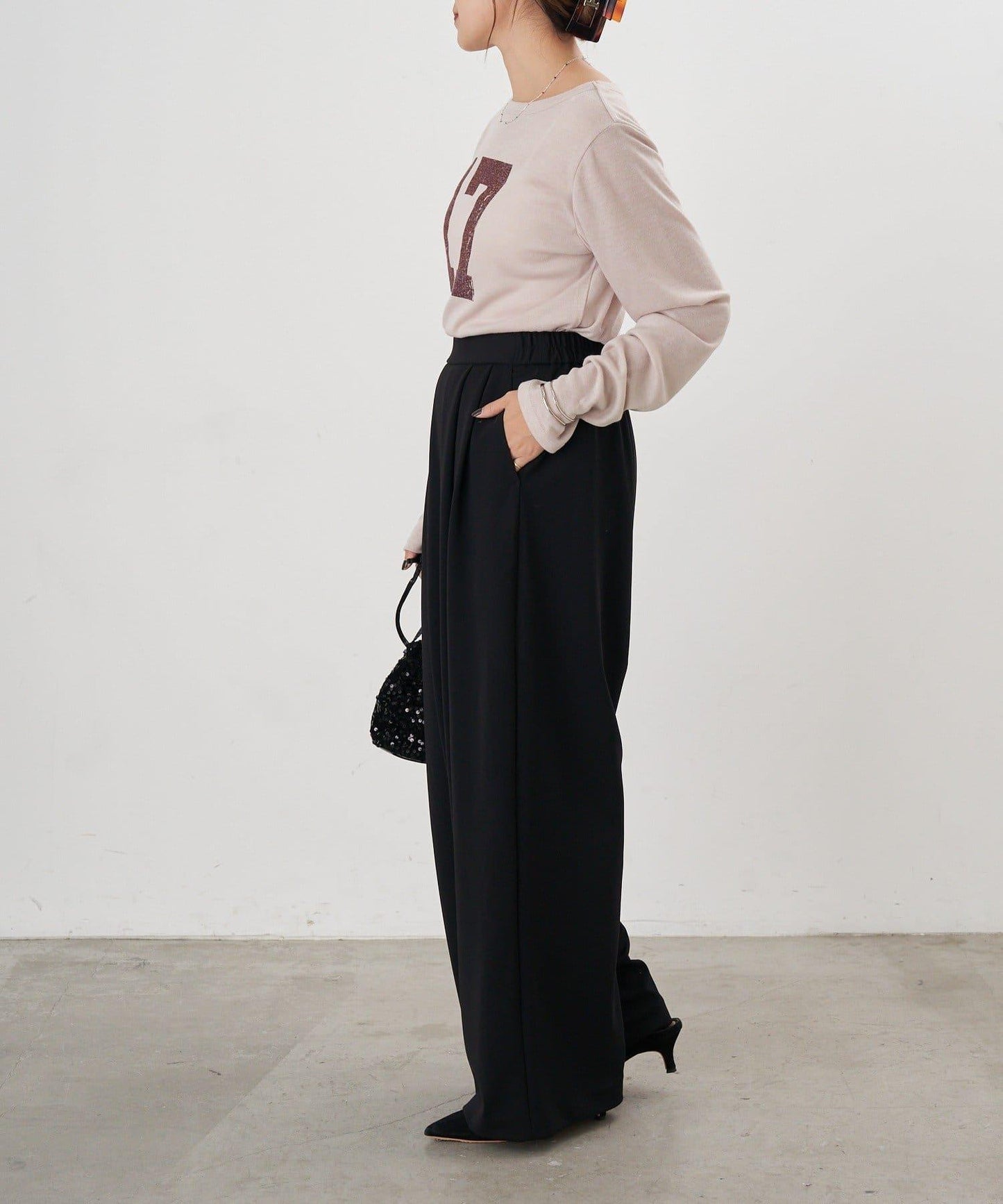 【26SS】雙褶針織長褲