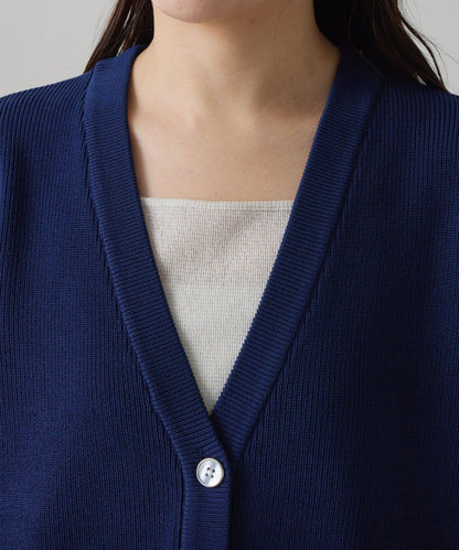 【腰部遮蓋】亮面紐扣開衫