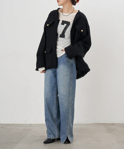 【インフルエンサー@akane_nagata聯名】粗花呢夾克