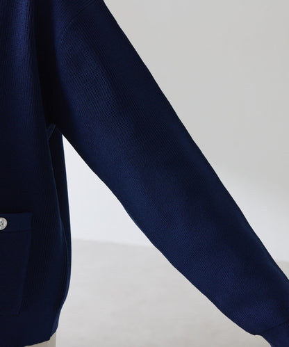 【腰部遮蓋】亮面紐扣開衫