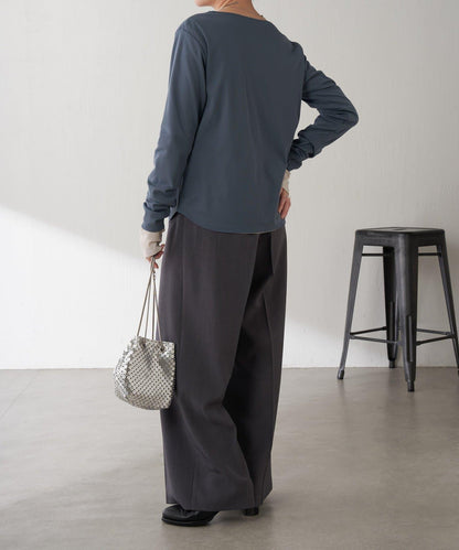 【接觸冷感/吸水速幹】基礎透視長袖T恤