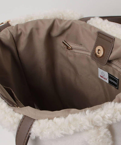 SMILEY環保仿毛絨托特包