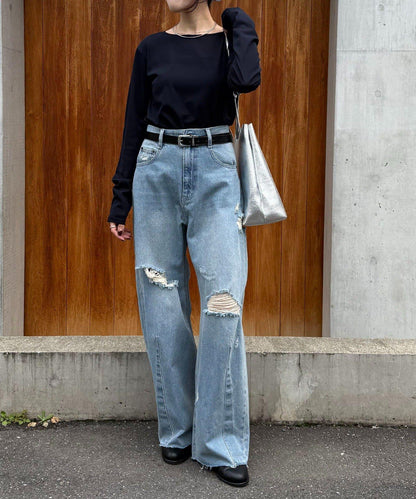 【接觸冷感/吸水速幹】基礎透視長袖T恤