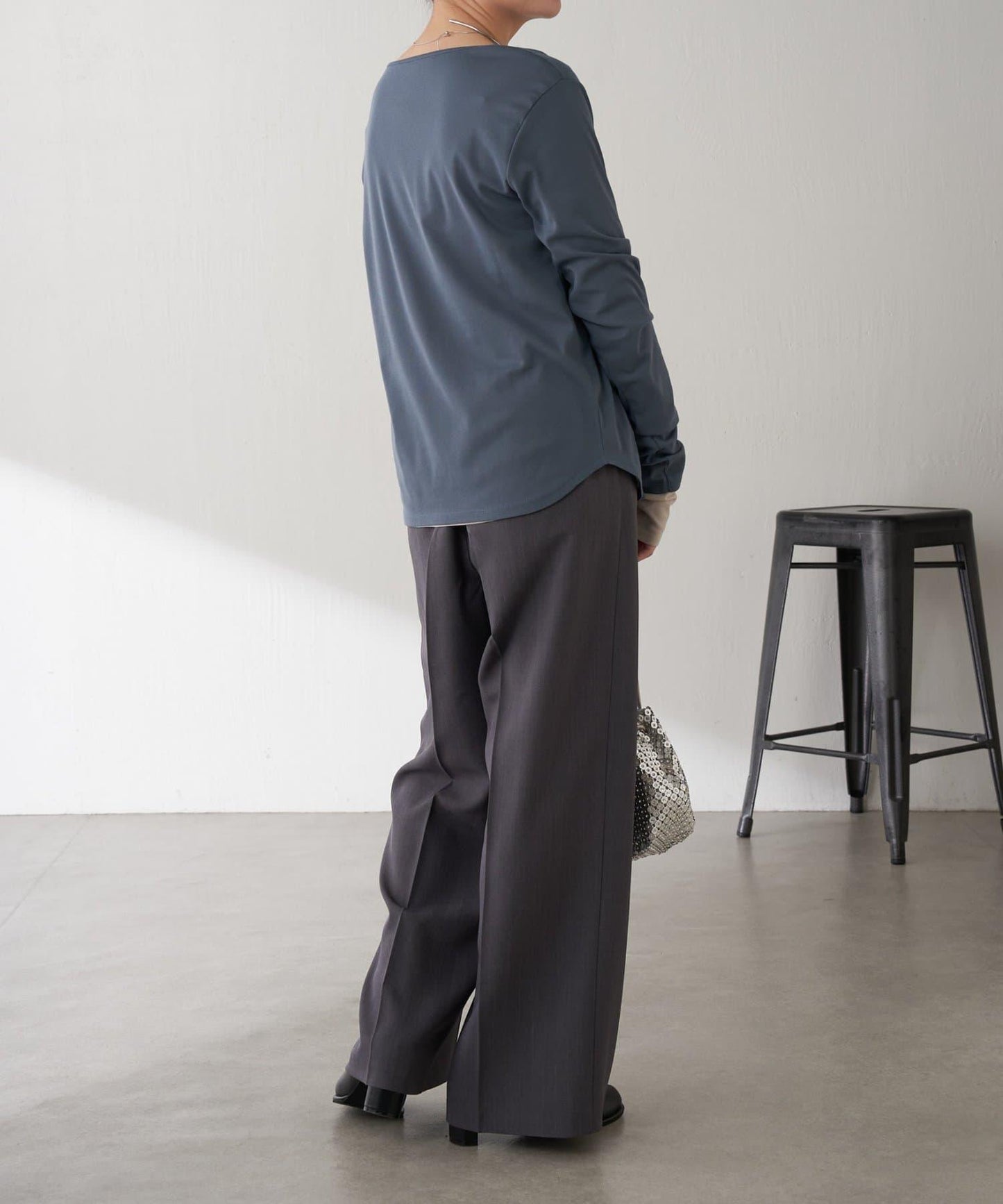 【接觸冷感/吸水速幹】基礎透視長袖T恤