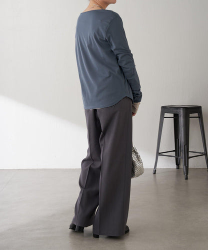 【接觸冷感/吸水速幹】基礎透視長袖T恤