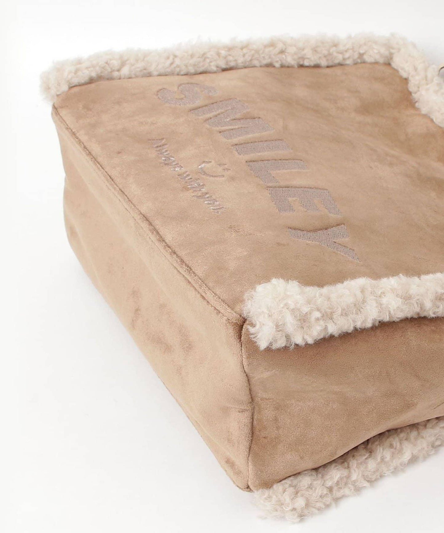 SMILEY環保仿毛絨托特包