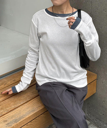 【接觸冷感/吸水速幹】基礎透視長袖T恤