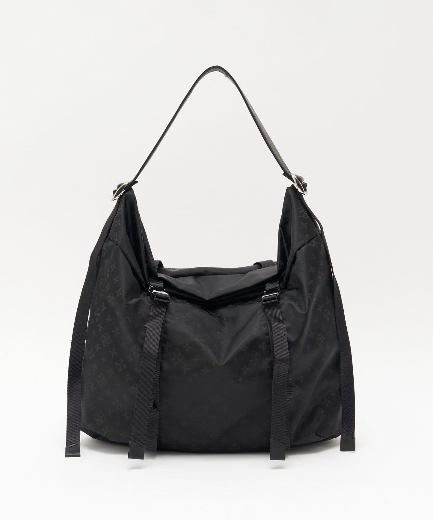 尼龍提花金屬扣單肩包 L