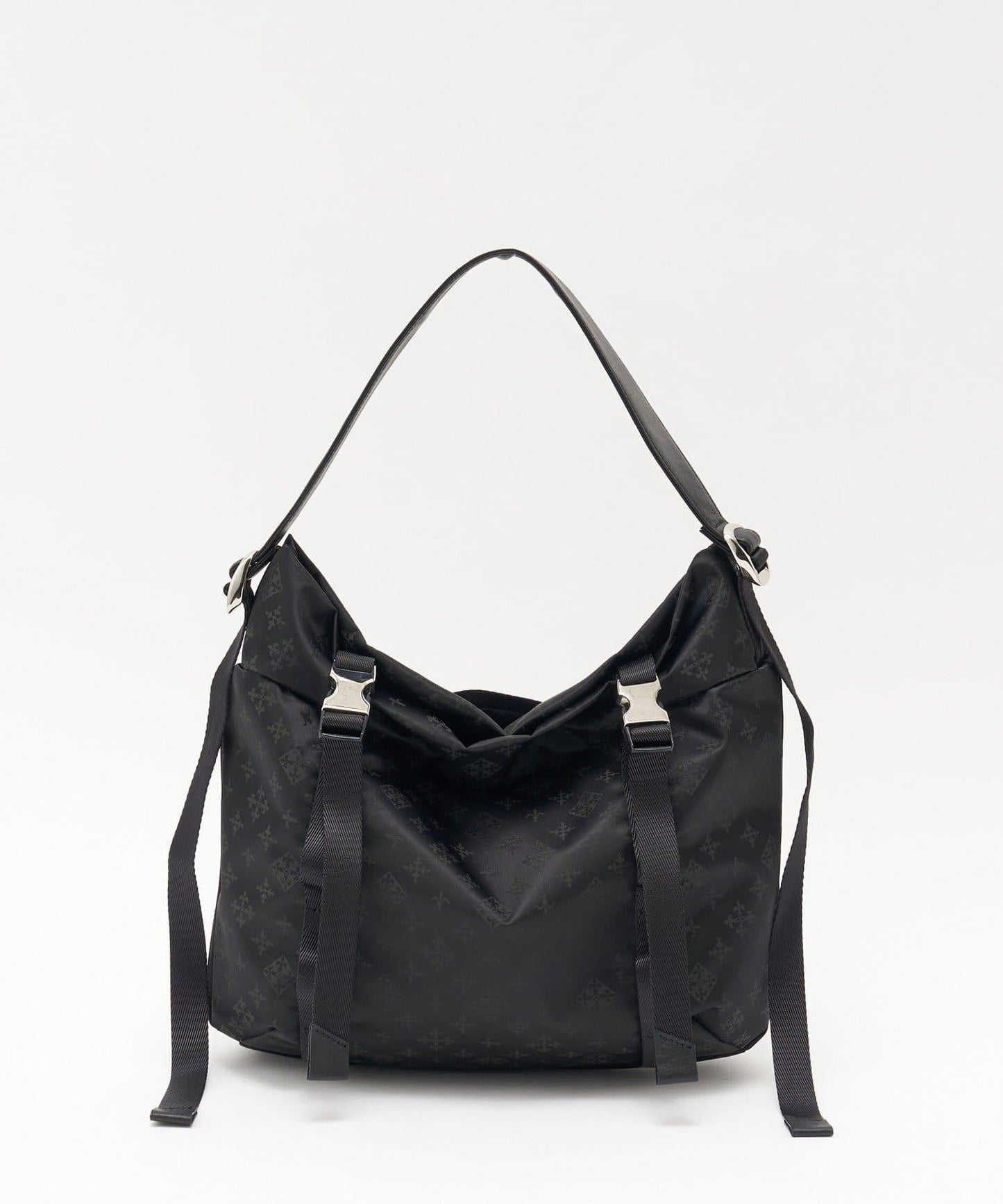 尼龍提花金屬扣中號單肩包