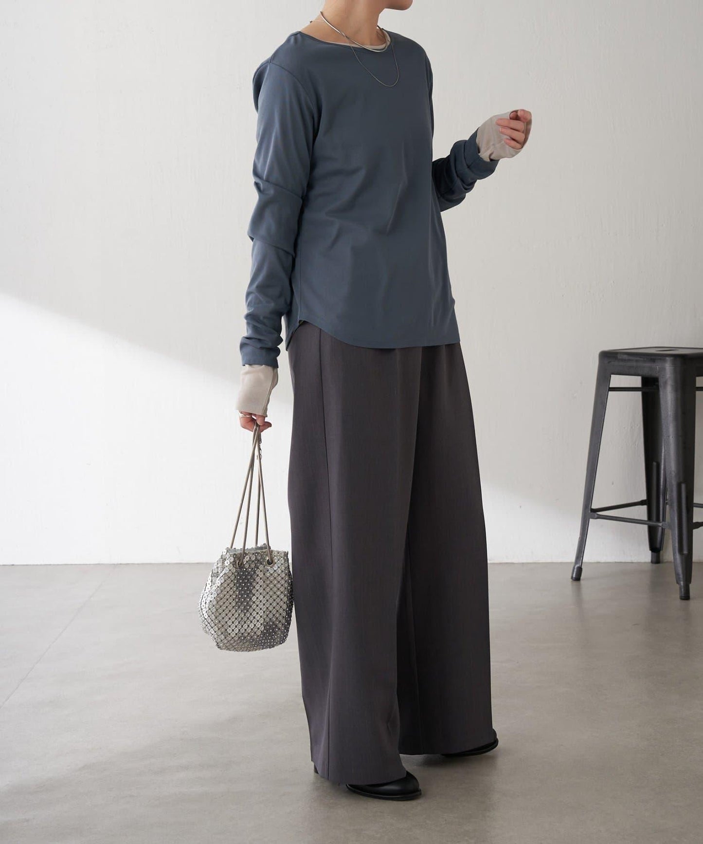 【接觸冷感/吸水速幹】基礎透視長袖T恤