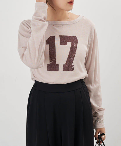 【26SS】數字印花長袖T恤