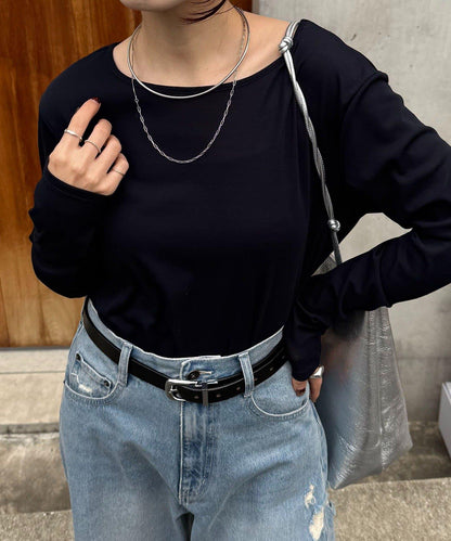 【接觸冷感/吸水速幹】基礎透視長袖T恤