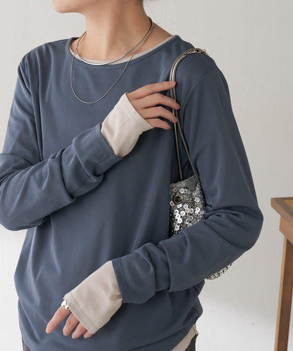 【接觸冷感/吸水速幹】基礎透視長袖T恤