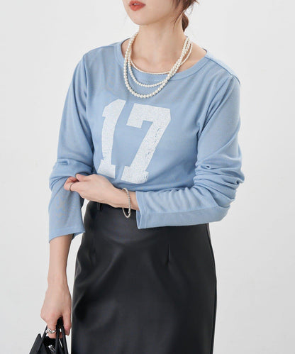 【26SS】數字印花長袖T恤