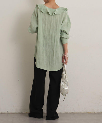 荷葉邊領襯衫