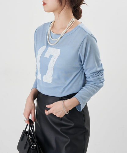 【26SS】數字印花長袖T恤