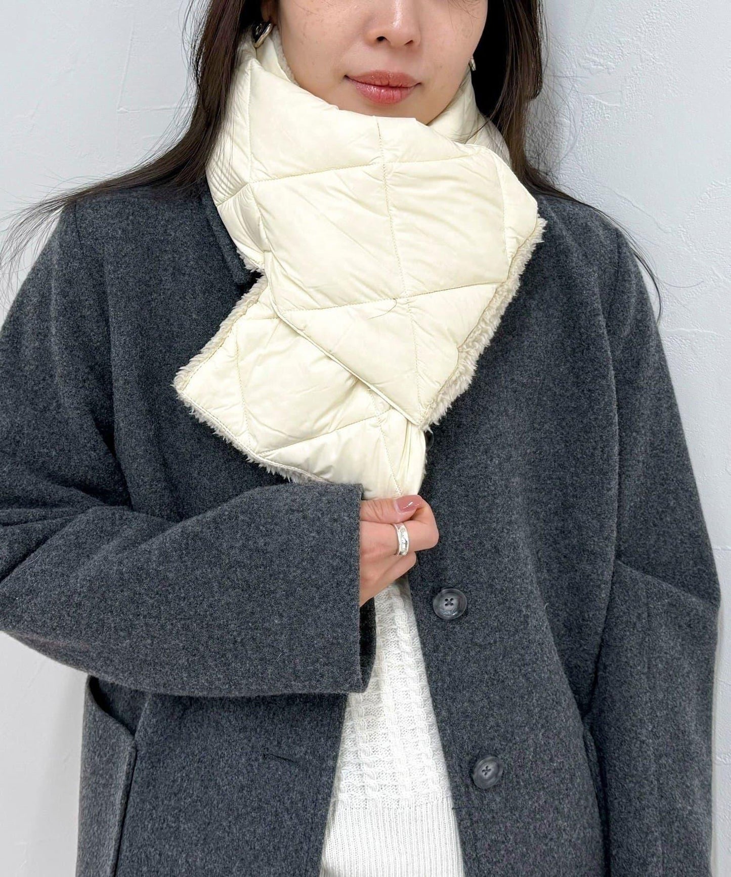 TAION CITY可翻轉羽絨圍巾