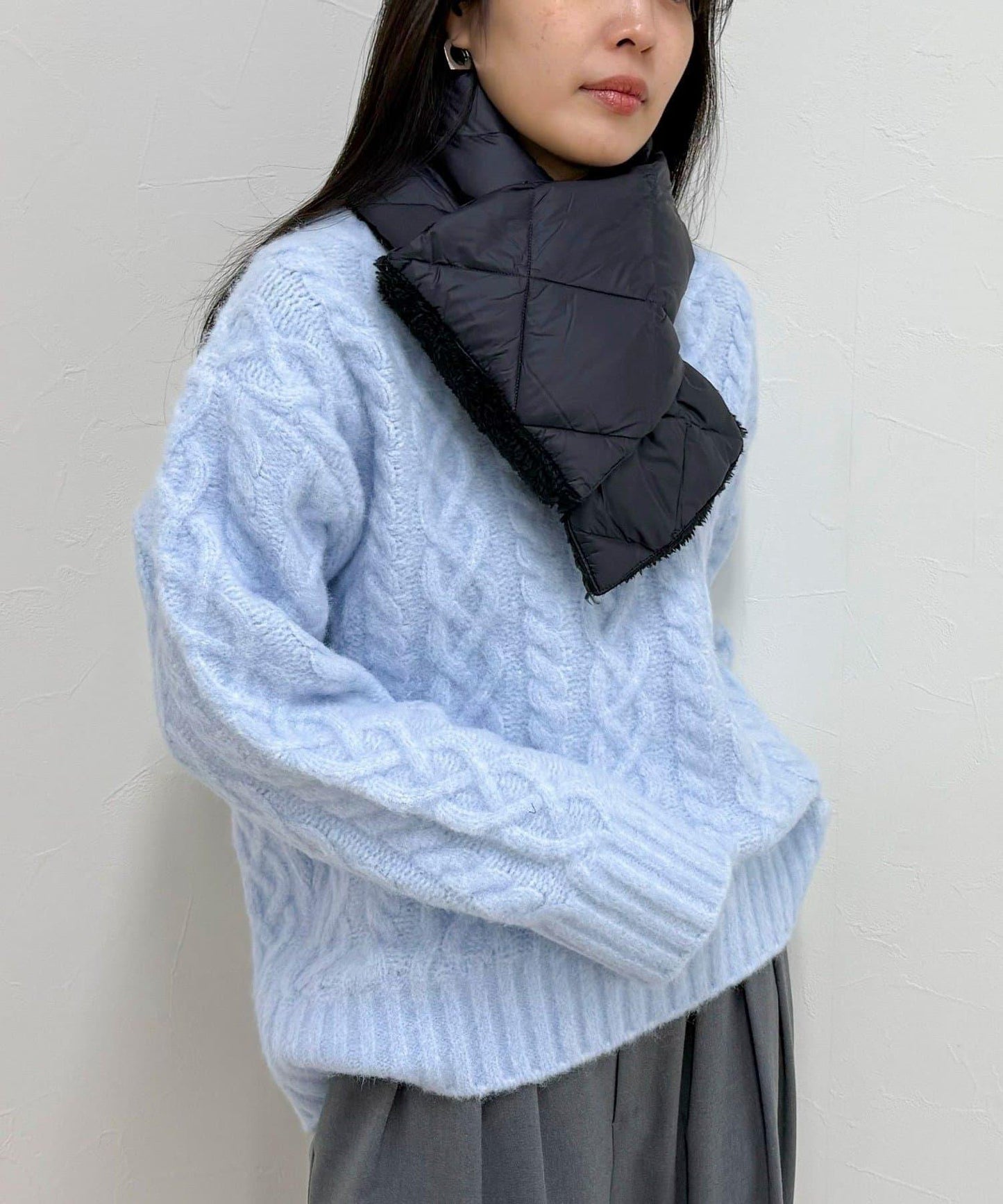 TAION CITY可翻轉羽絨圍巾