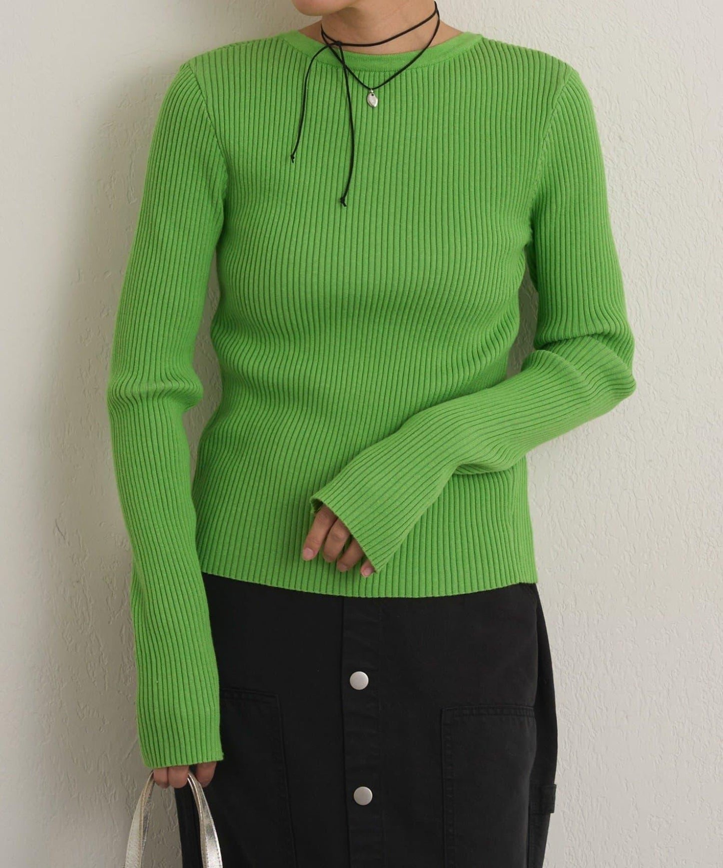 雙拉鍊羅紋開衫