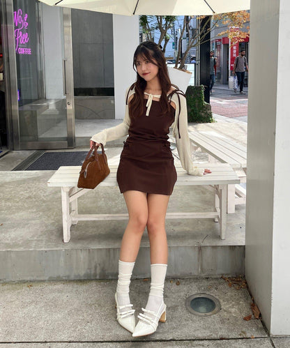 2套裝♪【RMAF】短款開衫&迷你連衣裙