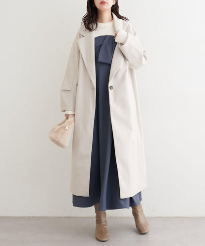 蝴蝶結風拼接連衣裙