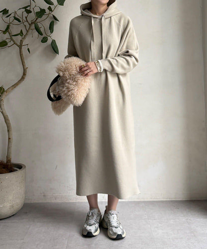 連帽針織連衣裙