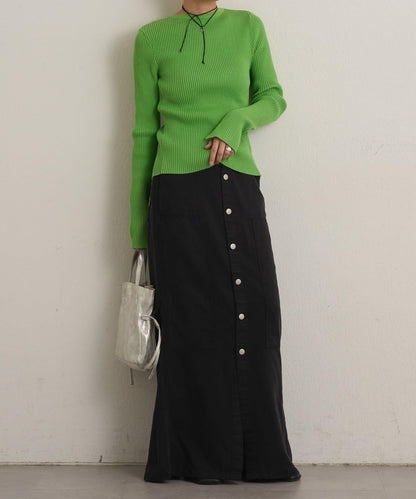 雙拉鍊羅紋開衫