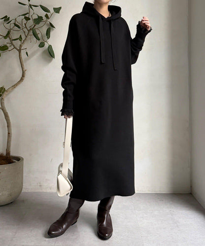 連帽針織連衣裙