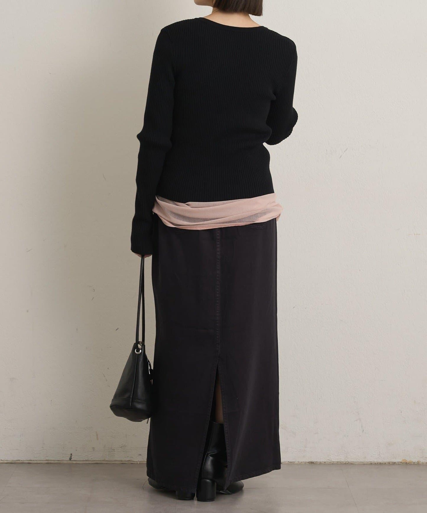 雙拉鍊羅紋開衫