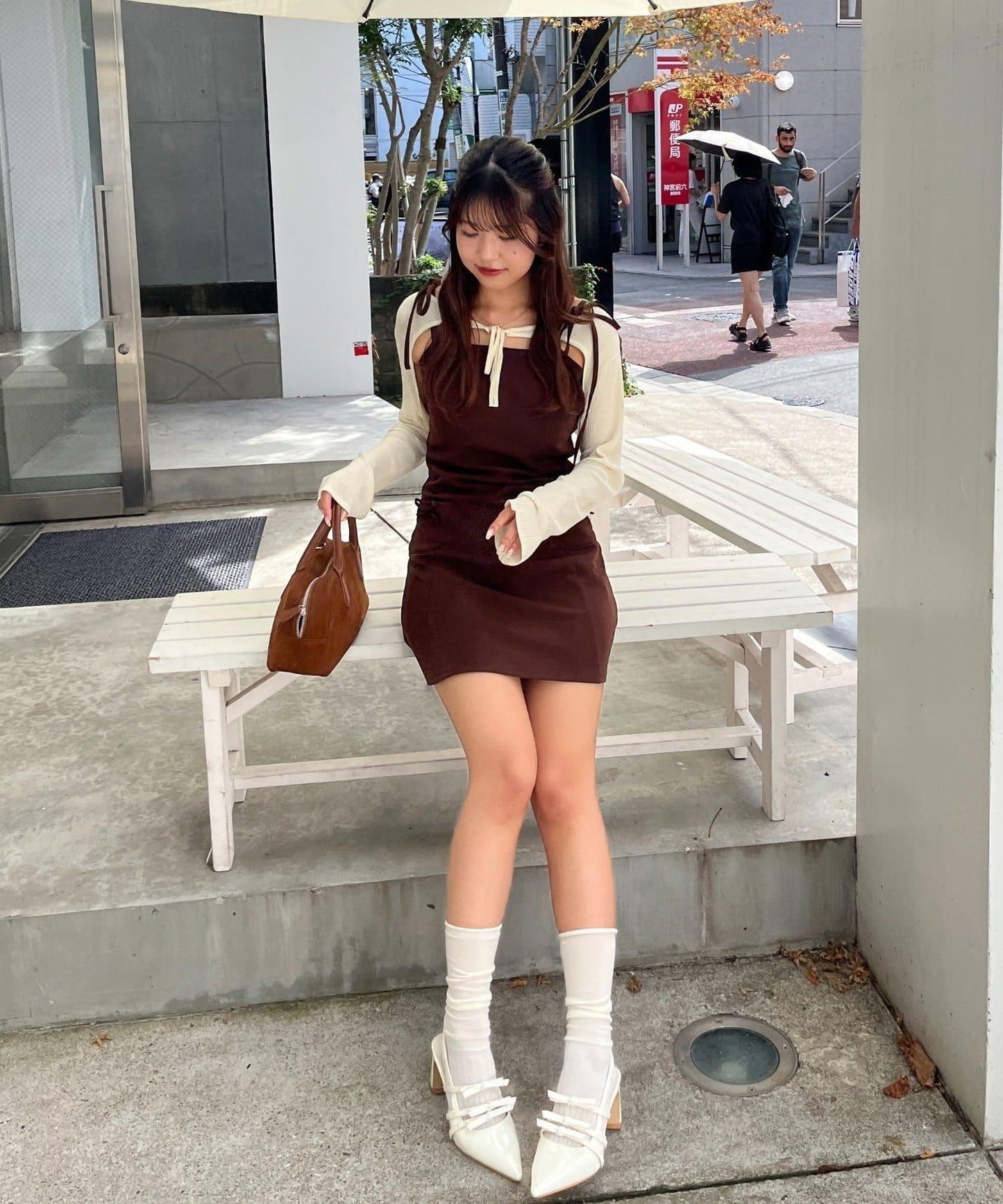 2套裝♪【RMAF】短款開衫&迷你連衣裙