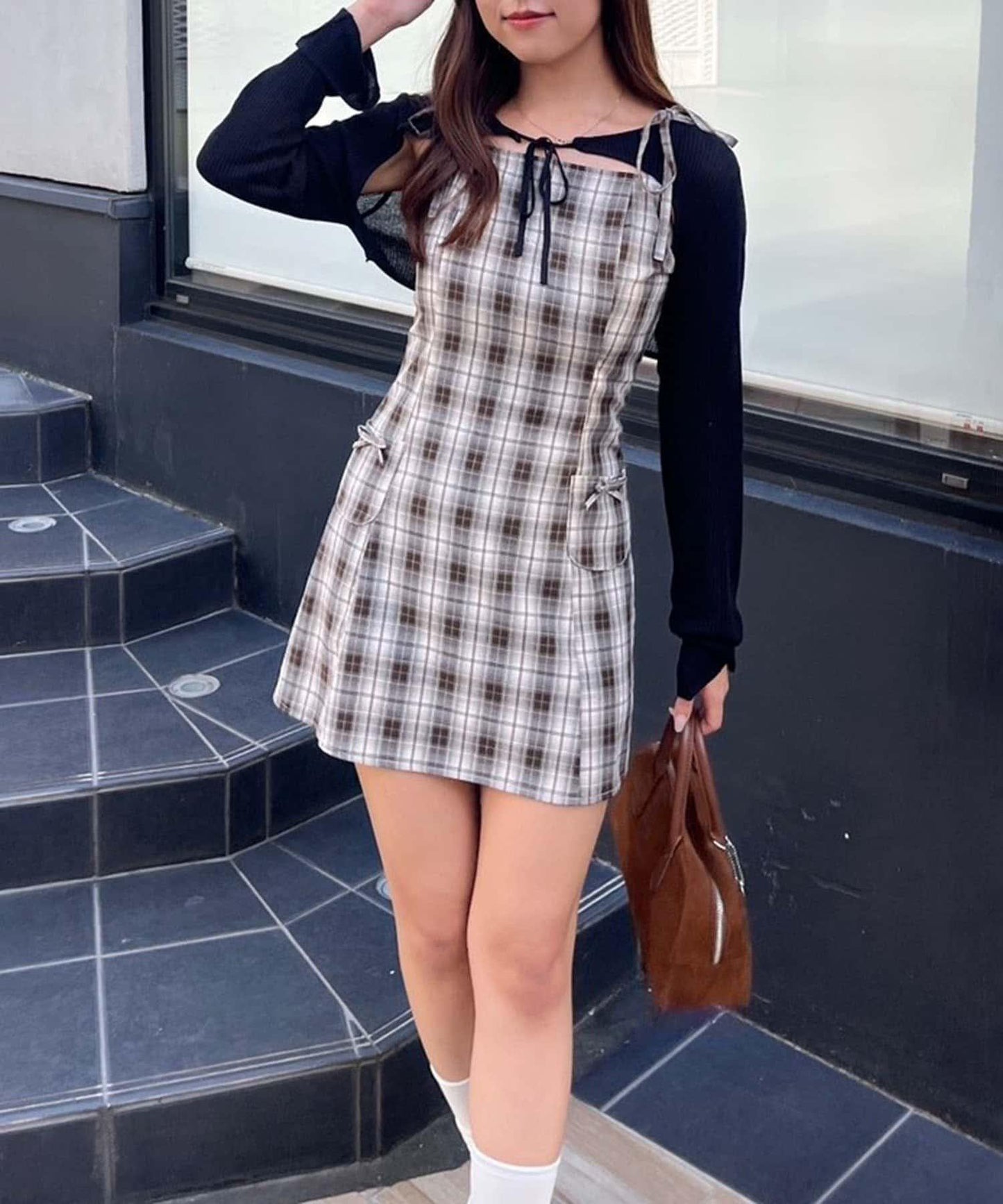 2套裝♪【RMAF】短款開衫&迷你連衣裙