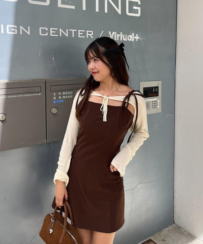 2套裝♪【RMAF】短款開衫&迷你連衣裙