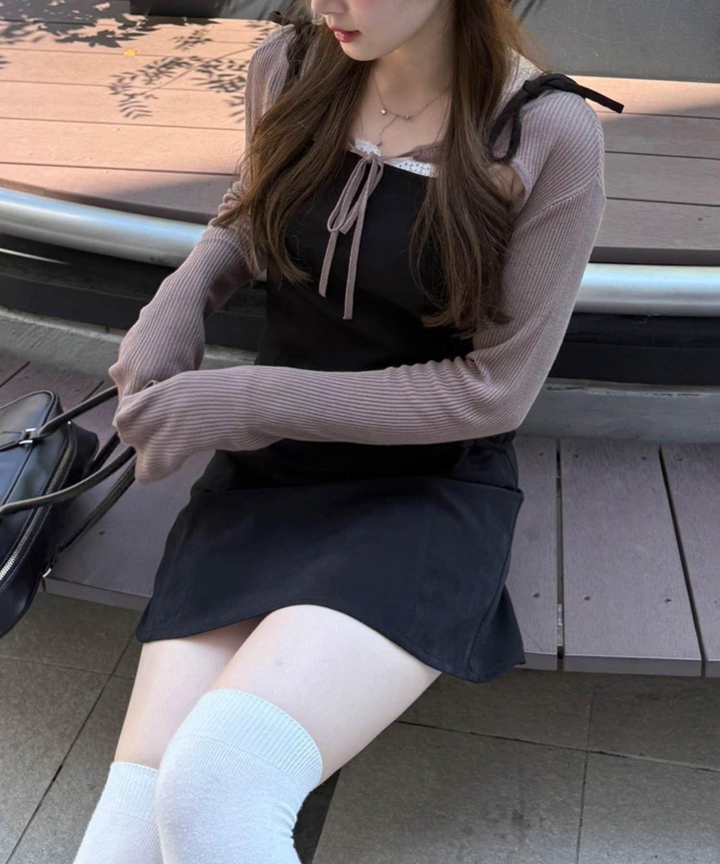 2套裝♪【RMAF】短款開衫&迷你連衣裙