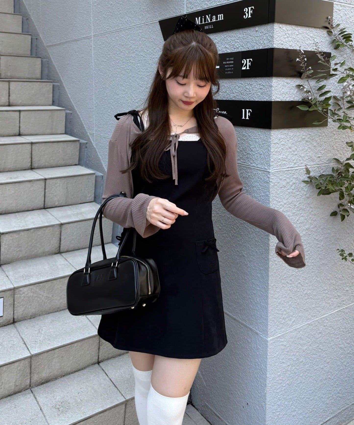 2套裝♪【RMAF】短款開衫&迷你連衣裙