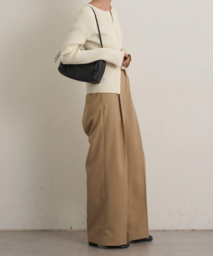 雙拉鍊羅紋開衫