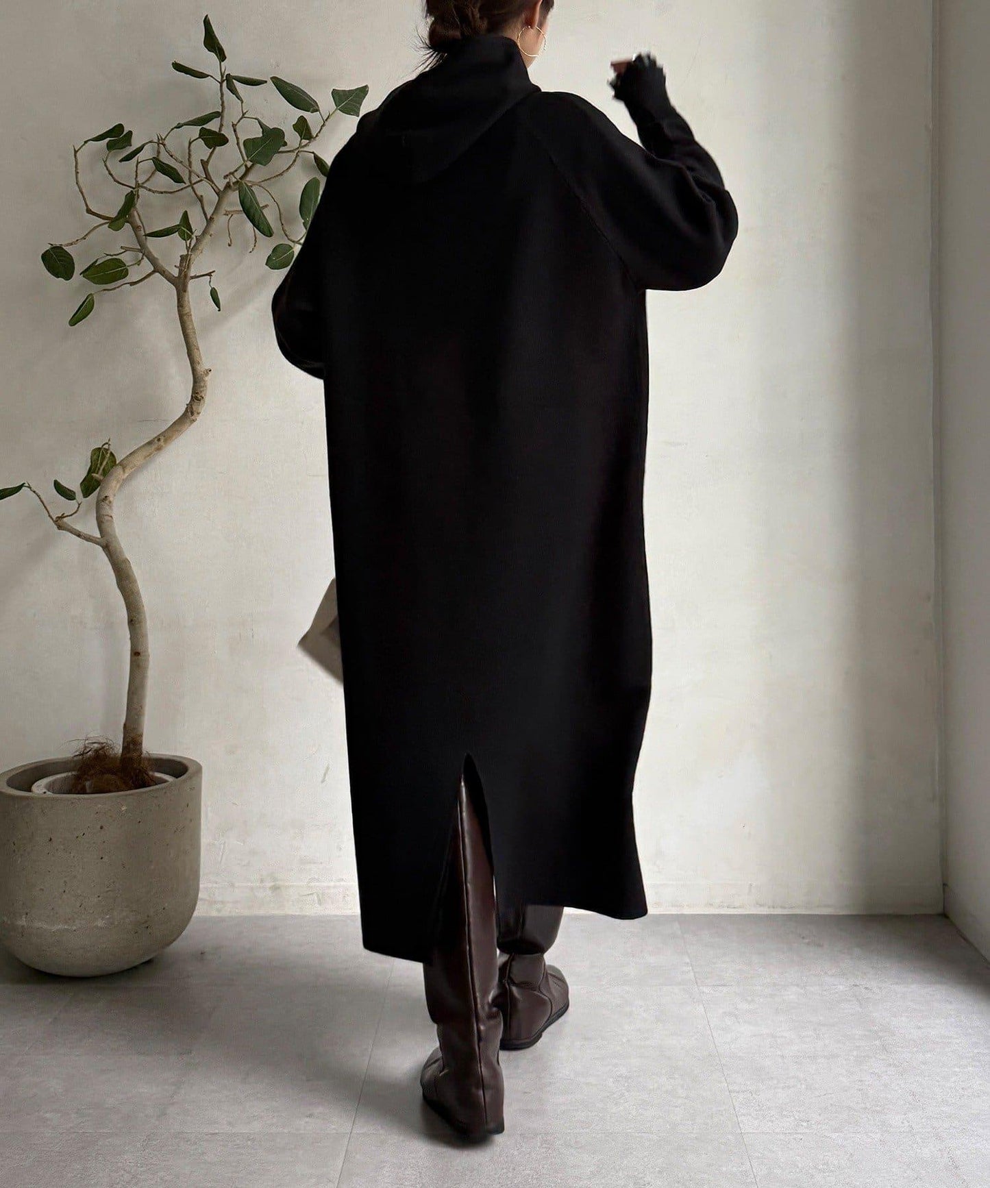 連帽針織連衣裙