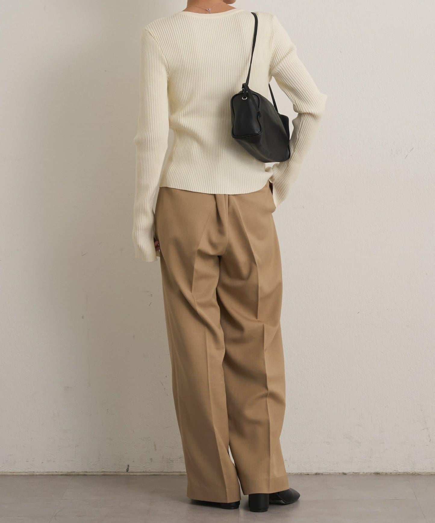 雙拉鍊羅紋開衫