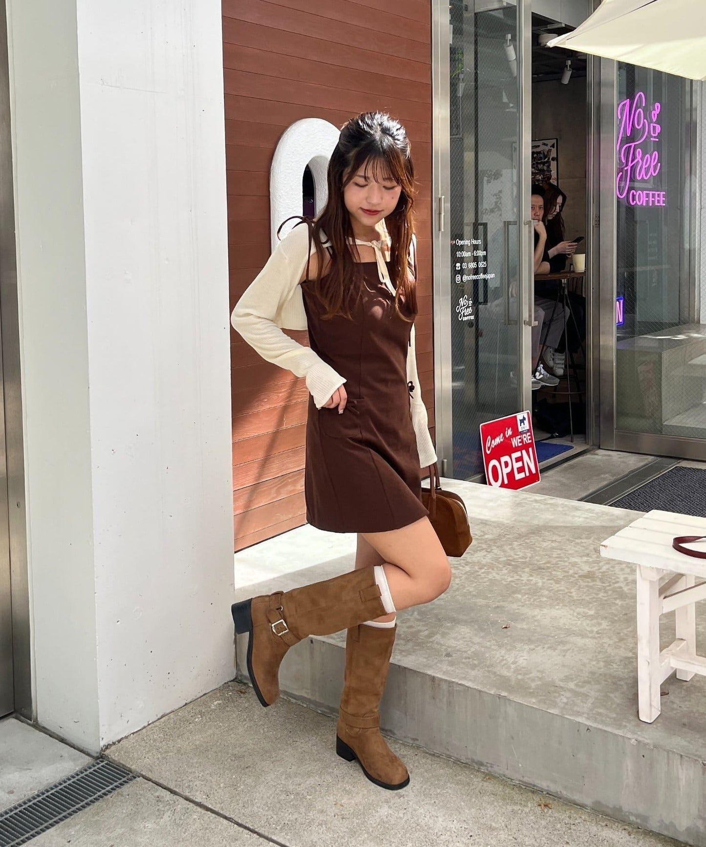 2套裝♪【RMAF】短款開衫&迷你連衣裙