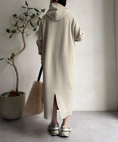 連帽針織連衣裙