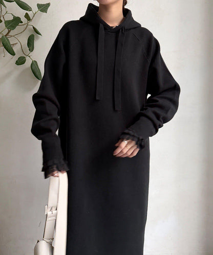 連帽針織連衣裙