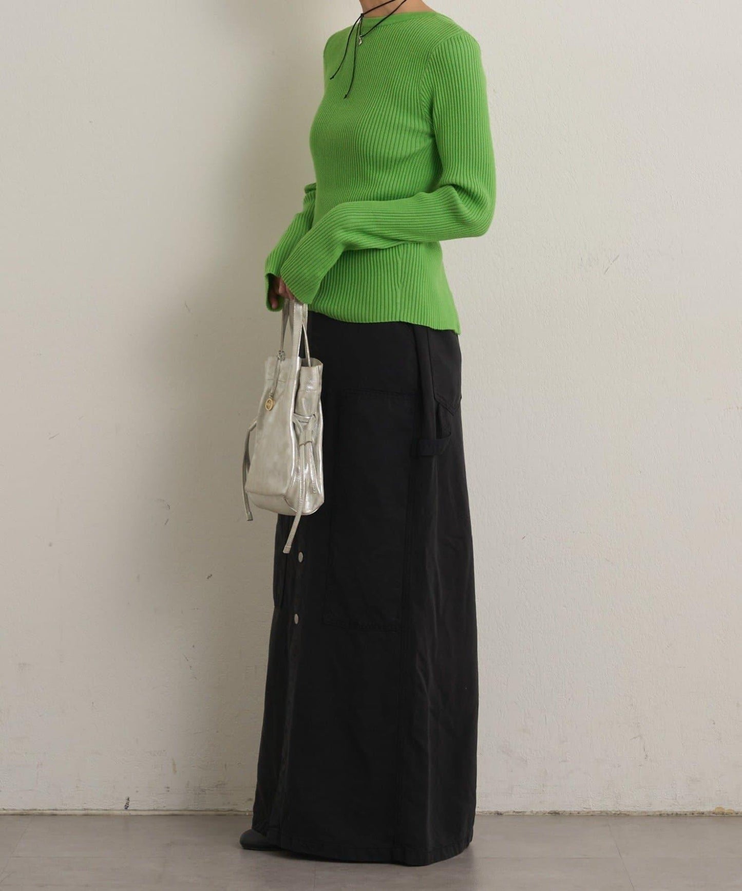 雙拉鍊羅紋開衫