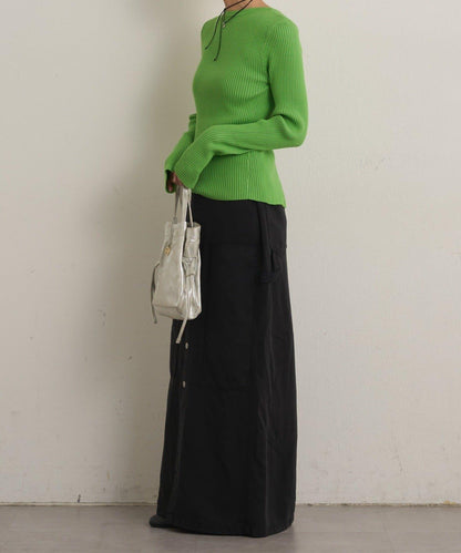 雙拉鍊羅紋開衫