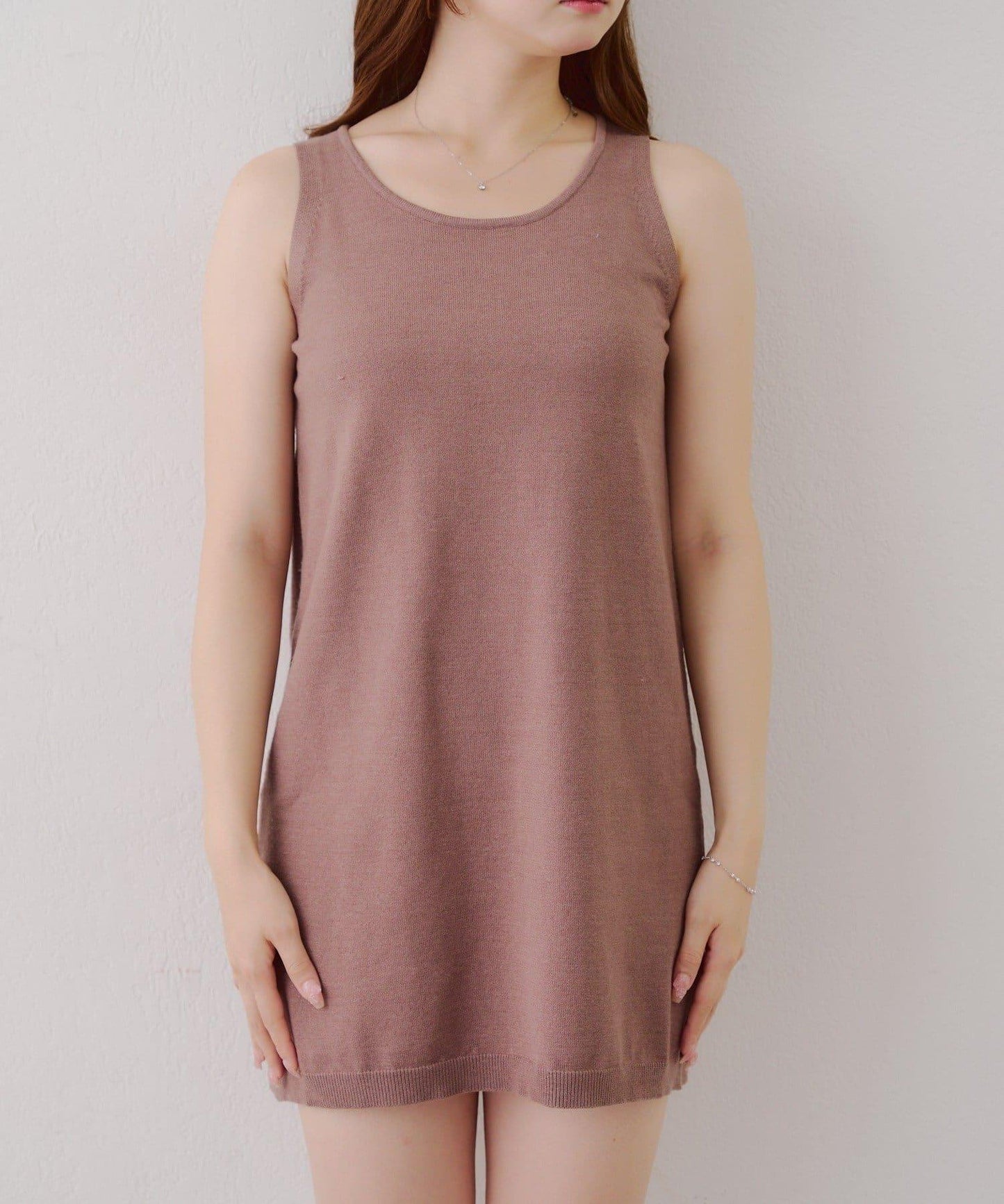 2套裝♪【RMAF】珍珠紐扣開衫+針織連衣裙