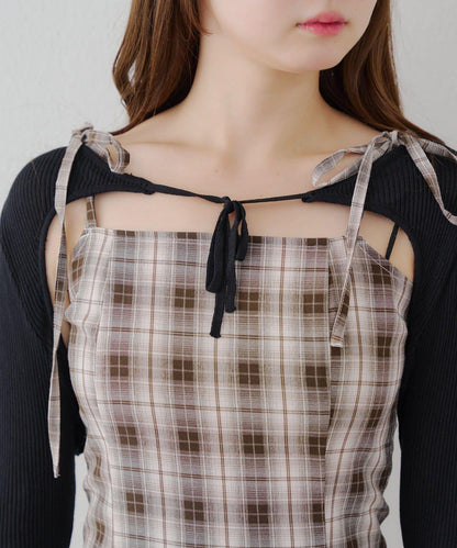 2套裝♪【RMAF】短款開衫&迷你連衣裙